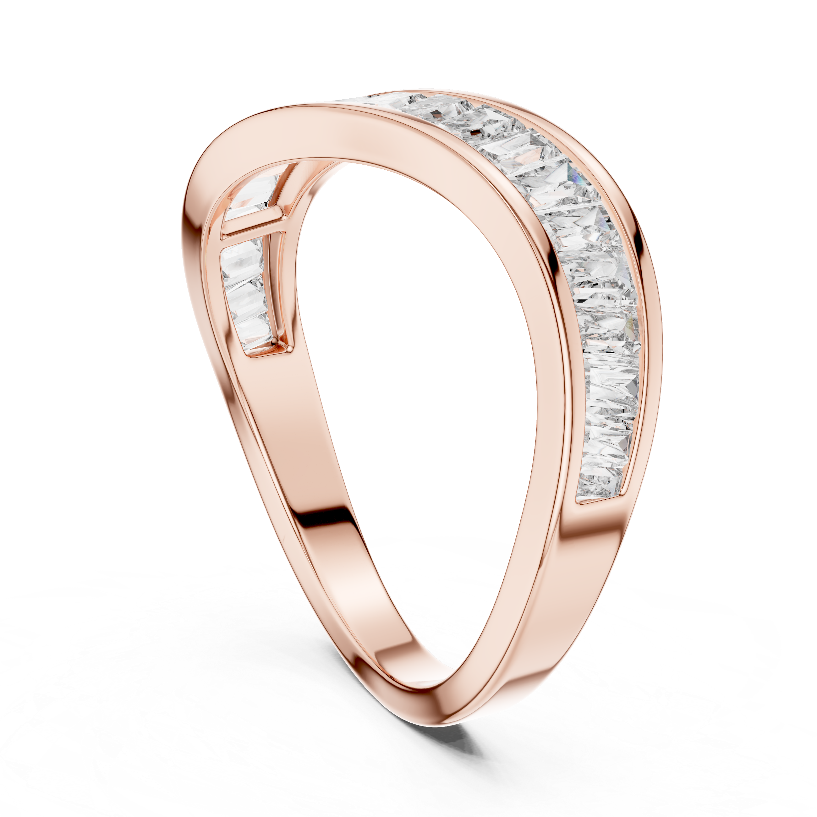 Baguette Cut Brilliant Moissanite VVS1 Eternity Band