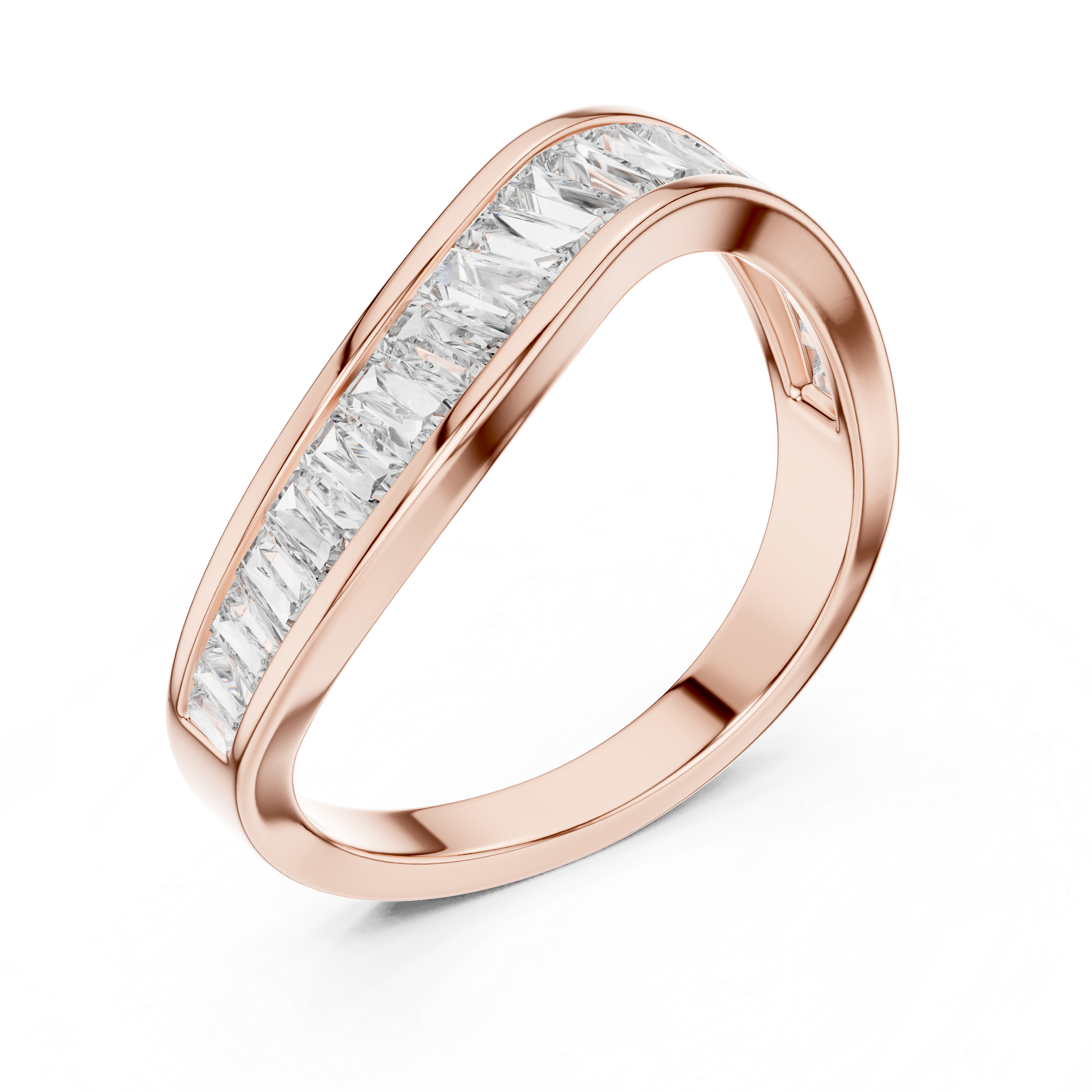 Baguette Cut Brilliant Moissanite VVS1 Eternity Band