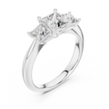 Princess Cut Brilliant Moissanite VVS1 Eternity Engagement Ring