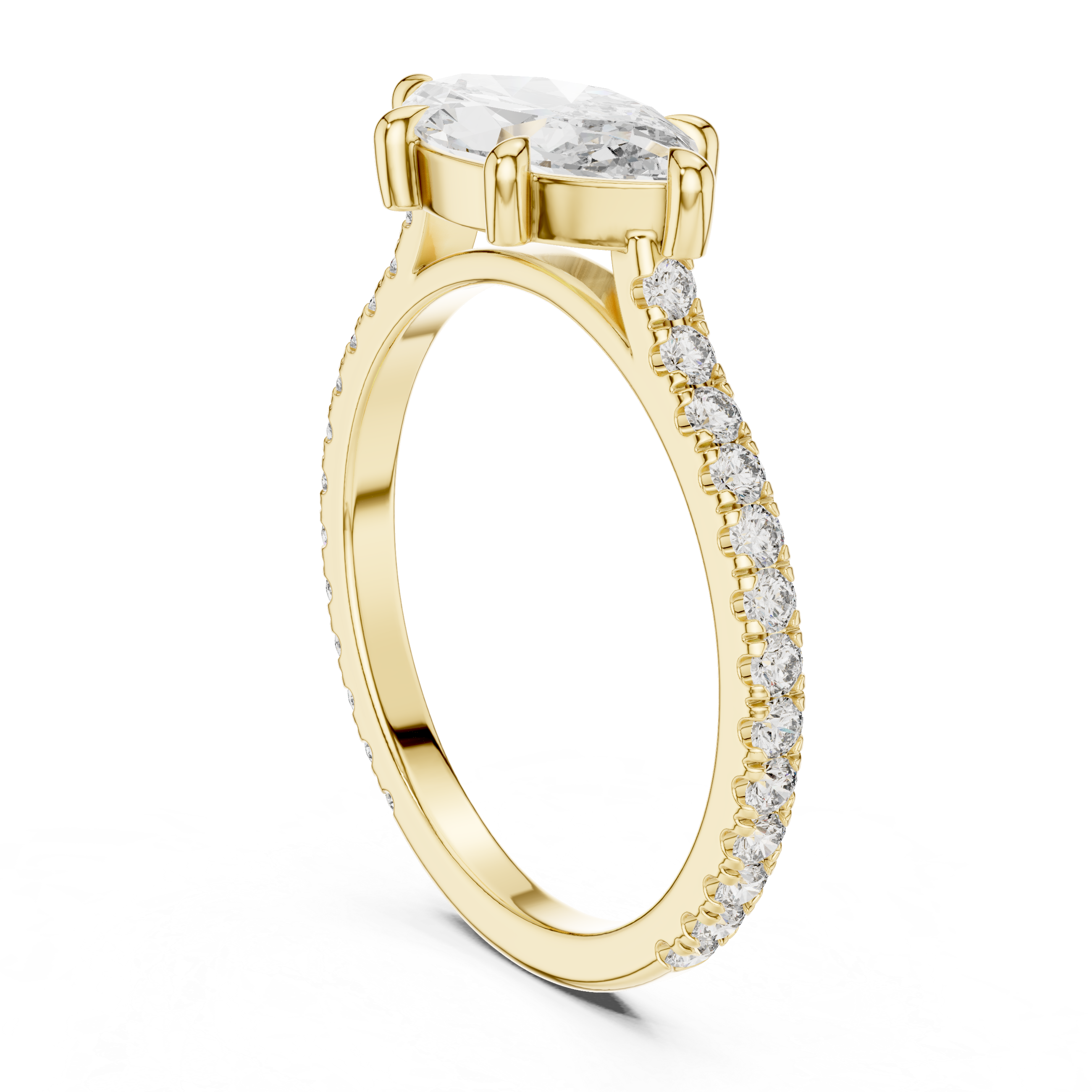 Marquise And Round Cut Brilliant Moissanite VVS1 Eternity Engagement Ring