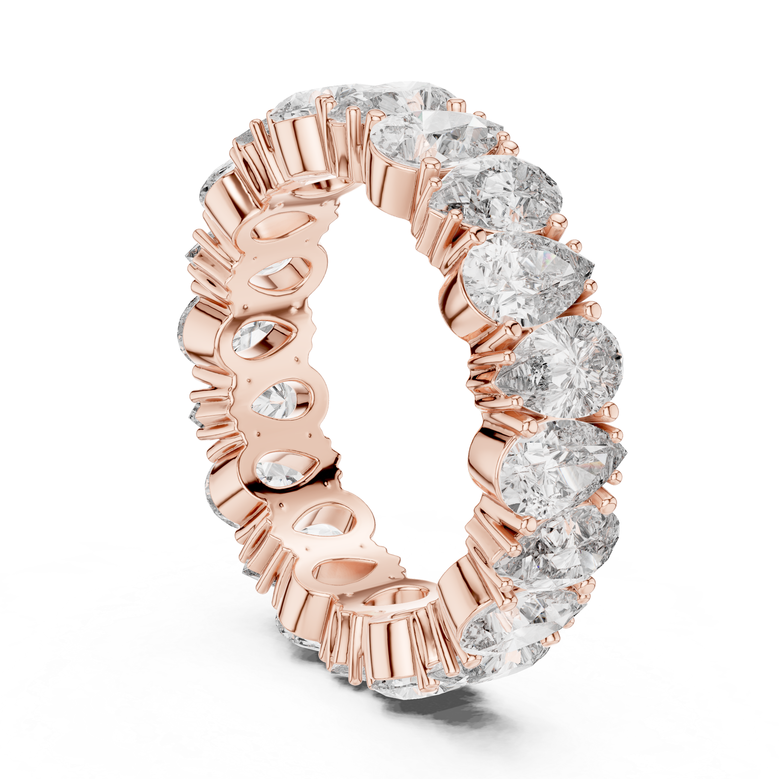 Pear Brilliant Moissanite VVS1 Eternity Band