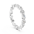 Round And Marquise Cut Brilliant Moissanite VVS1 Eternity Band