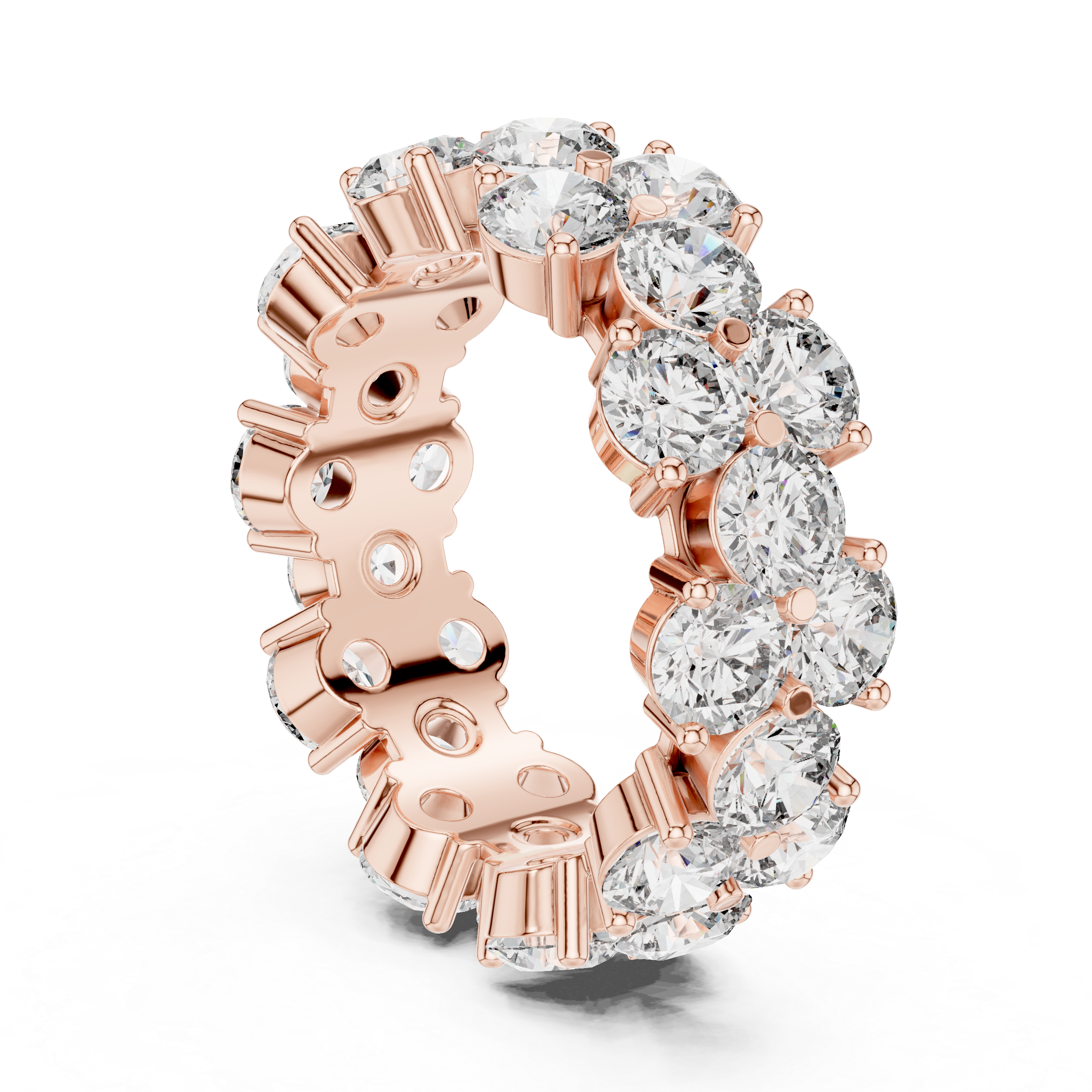 Round Cut Brilliant Moissanite VVS1 Eternity Band