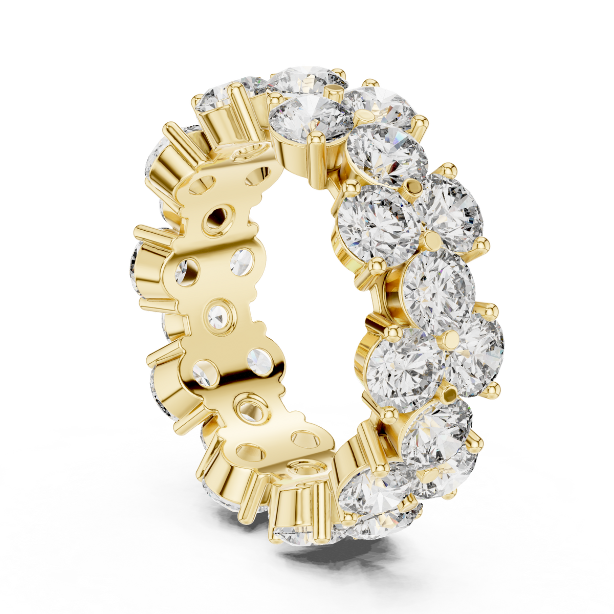 Round Cut Brilliant Moissanite VVS1 Eternity Band