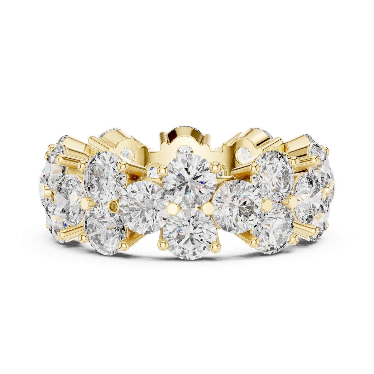 Round Cut Brilliant Moissanite VVS1 Eternity Band