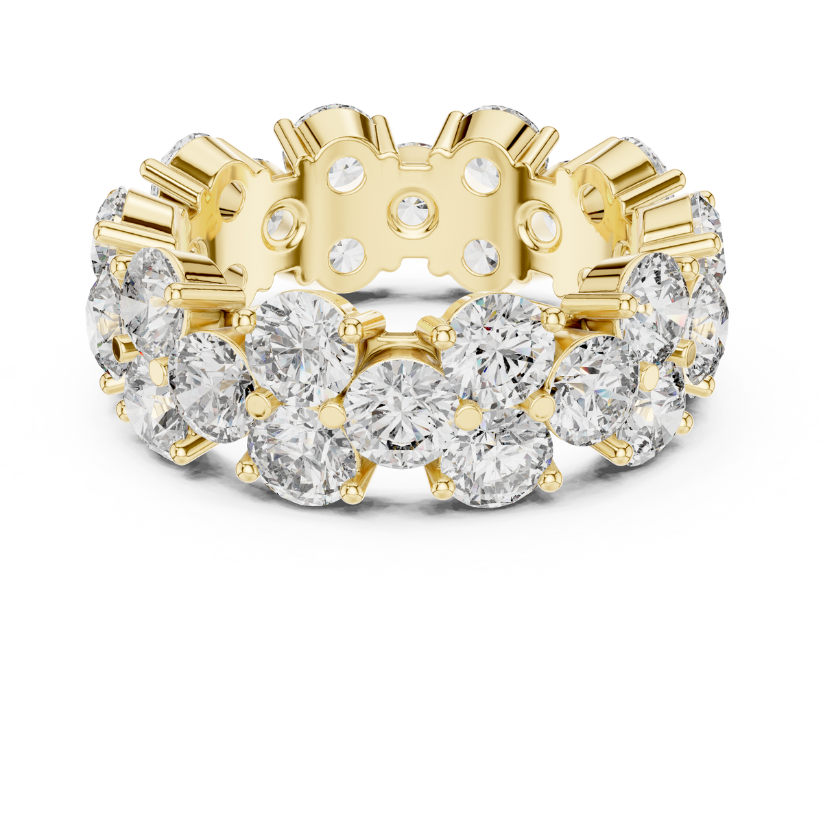 Round Cut Brilliant Moissanite VVS1 Eternity Band