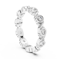 Round Cut Brilliant Moissanite VVS1 Eternity Band