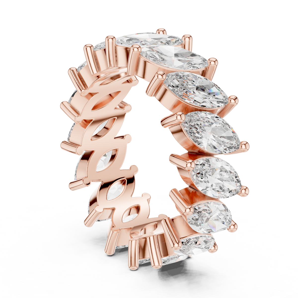 Marquise Cut Brilliant Moissanite VVS1 Eternity Band