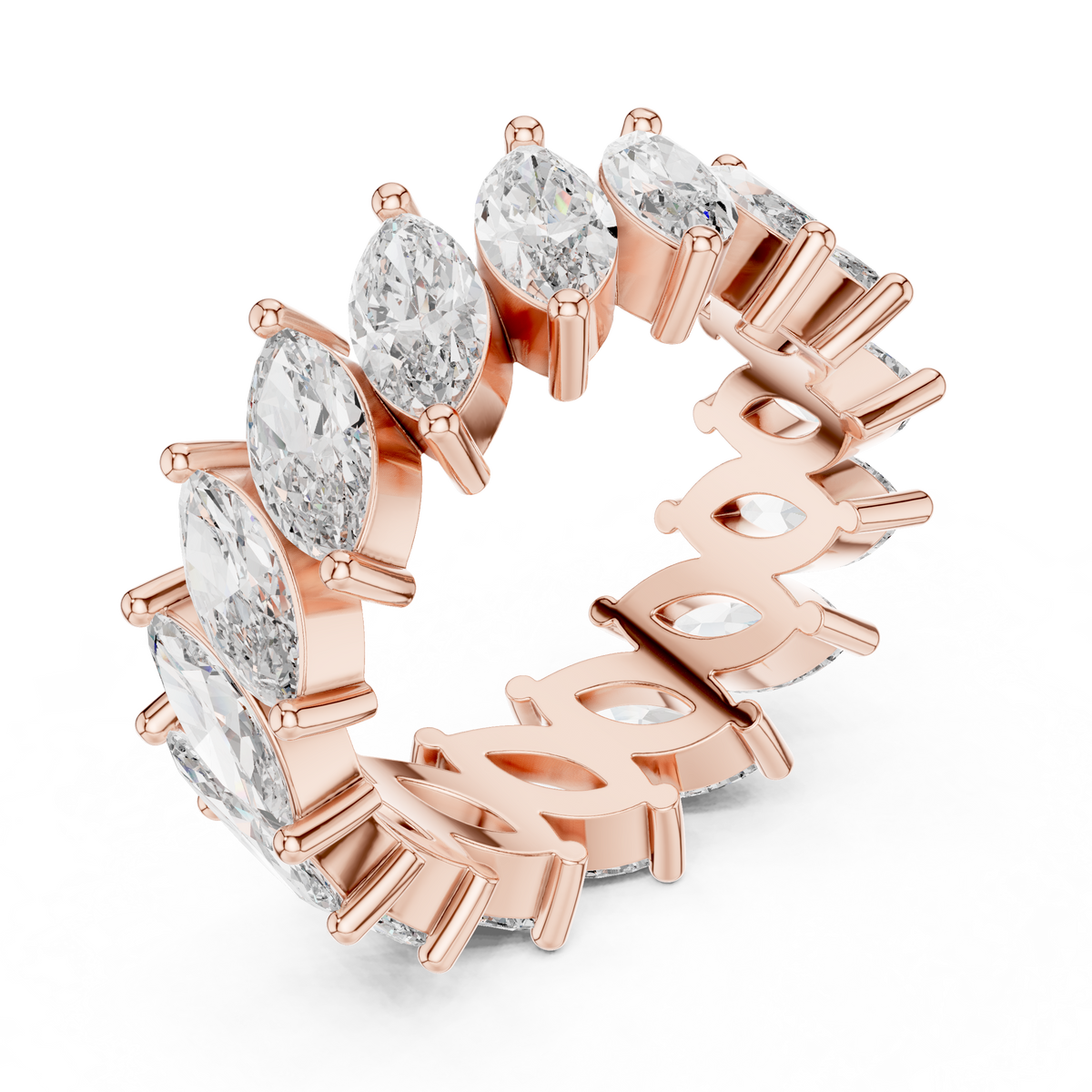 Marquise Cut Brilliant Moissanite VVS1 Eternity Band