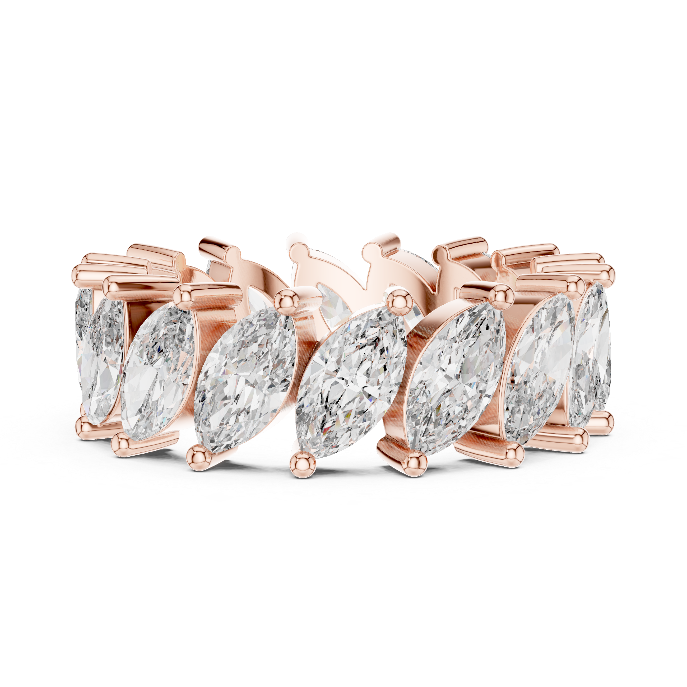 Marquise Cut Brilliant Moissanite VVS1 Eternity Band