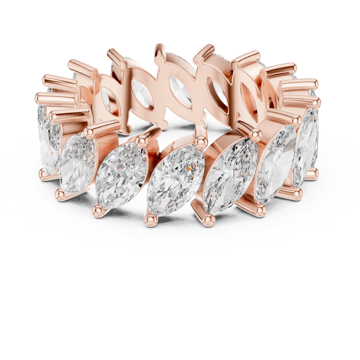 Marquise Cut Brilliant Moissanite VVS1 Eternity Band