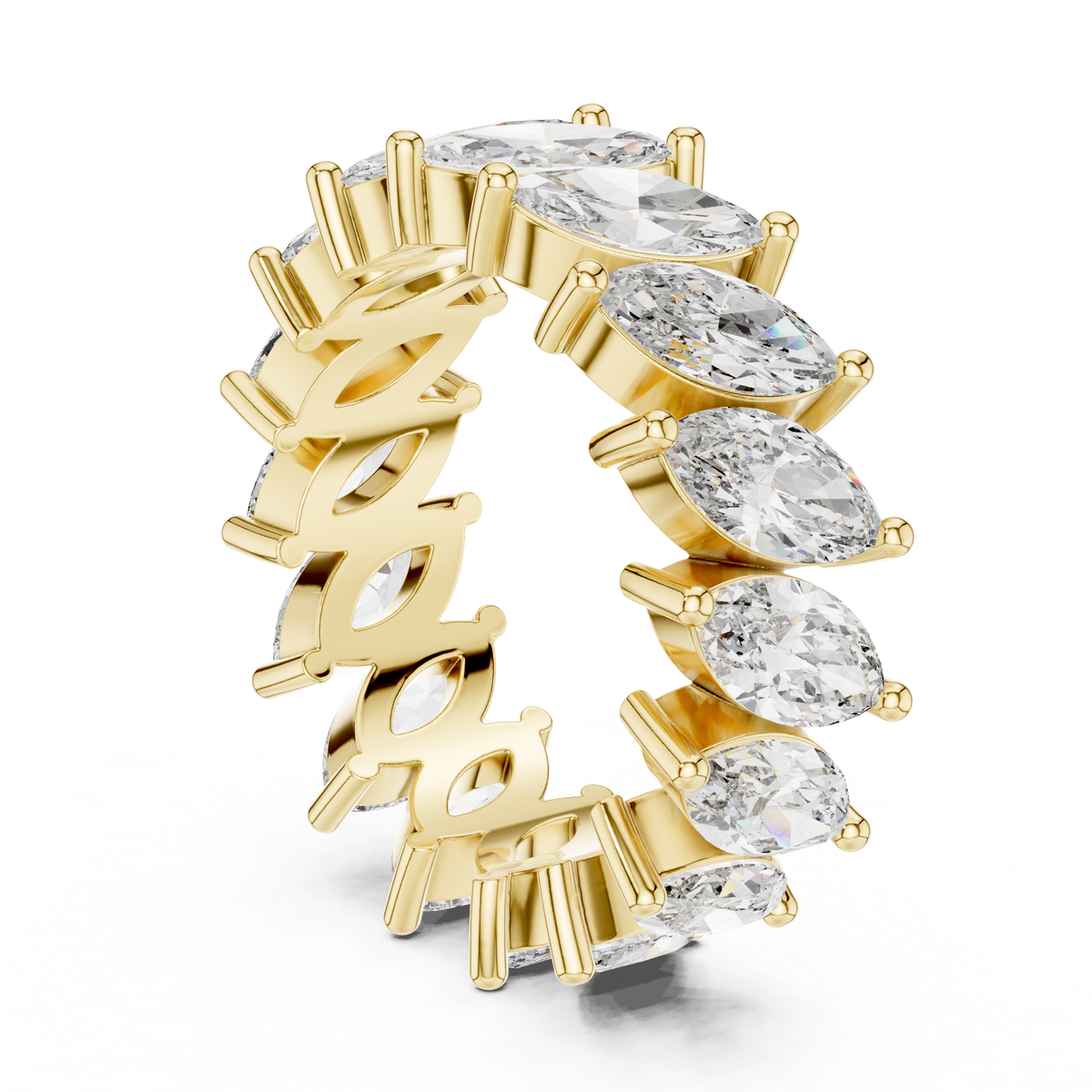 Marquise Cut Brilliant Moissanite VVS1 Eternity Band
