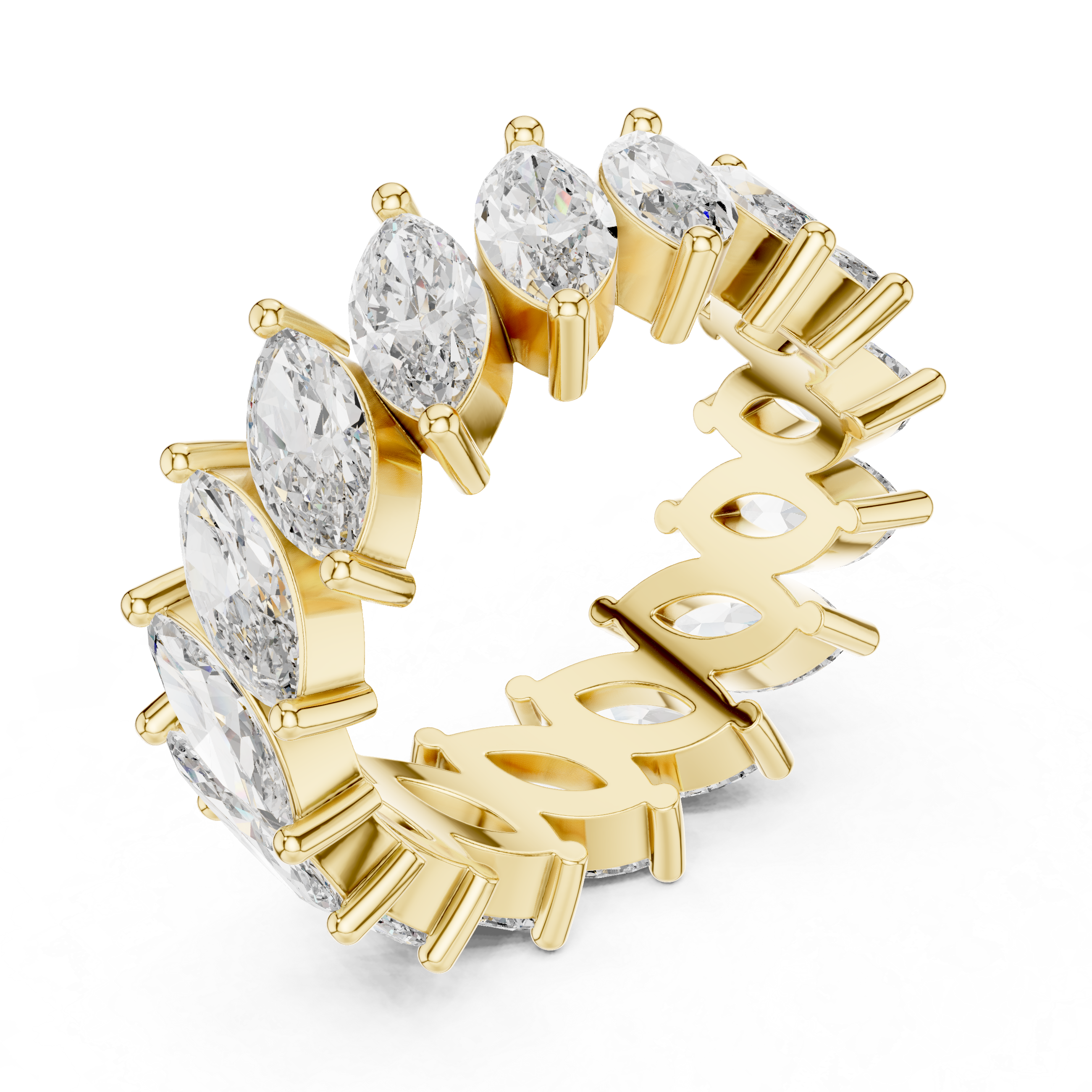 Marquise Cut Brilliant Moissanite VVS1 Eternity Band