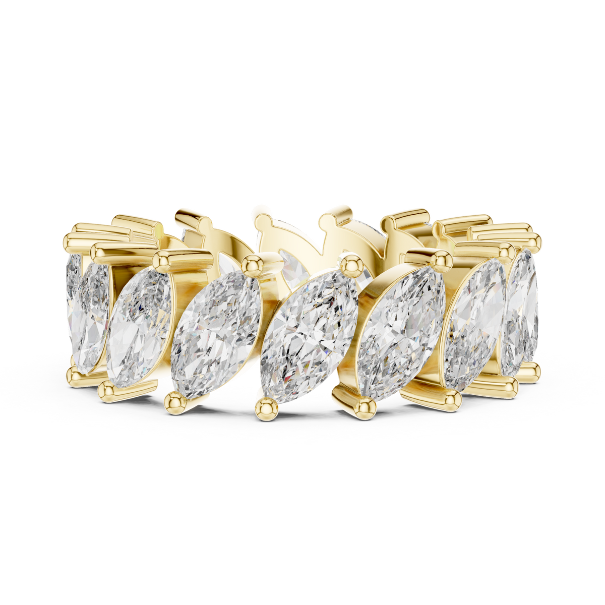 Marquise Cut Brilliant Moissanite VVS1 Eternity Band