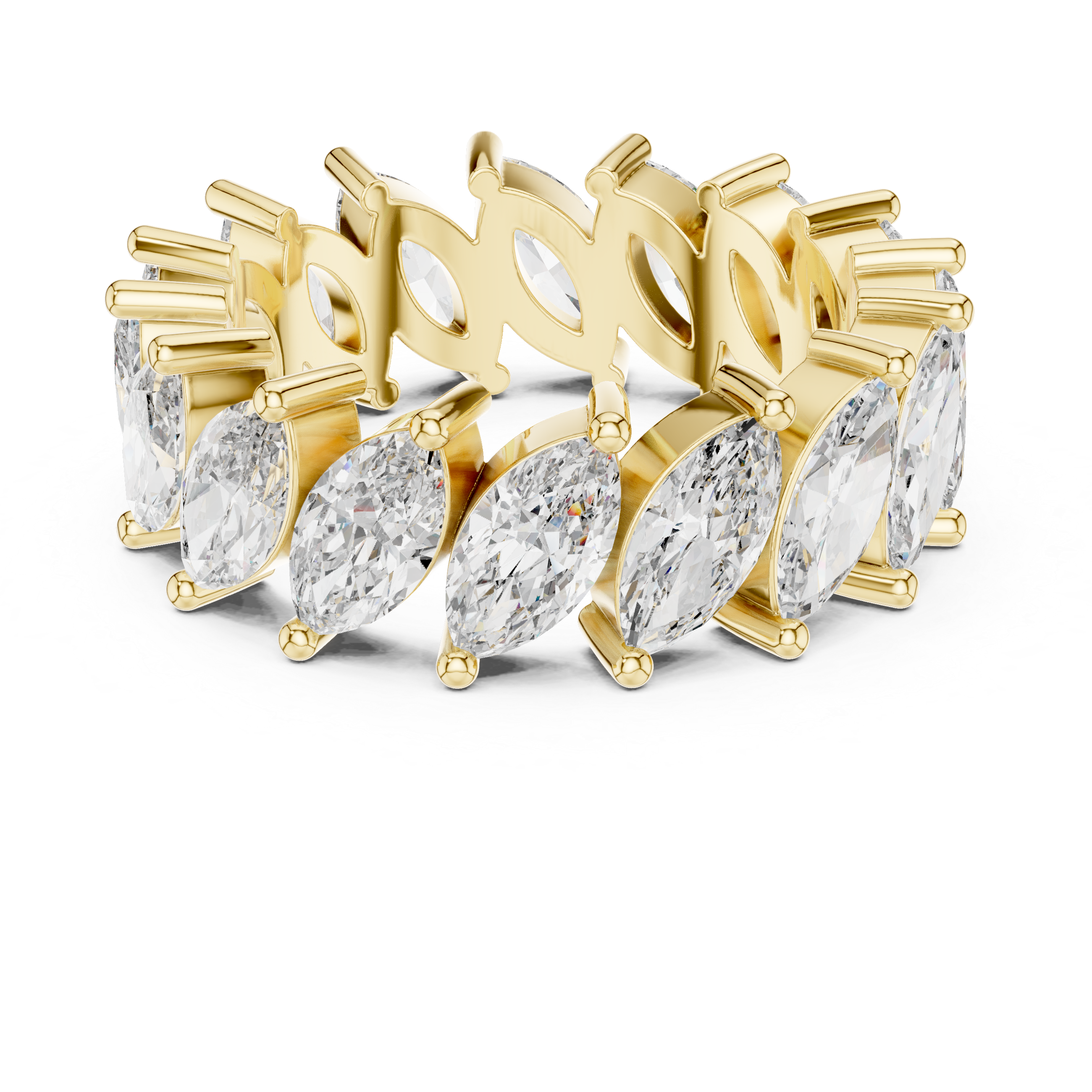 Marquise Cut Brilliant Moissanite VVS1 Eternity Band