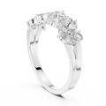 Marquise And Round Cut Brilliant Moissanite VVS1 Eternity Band