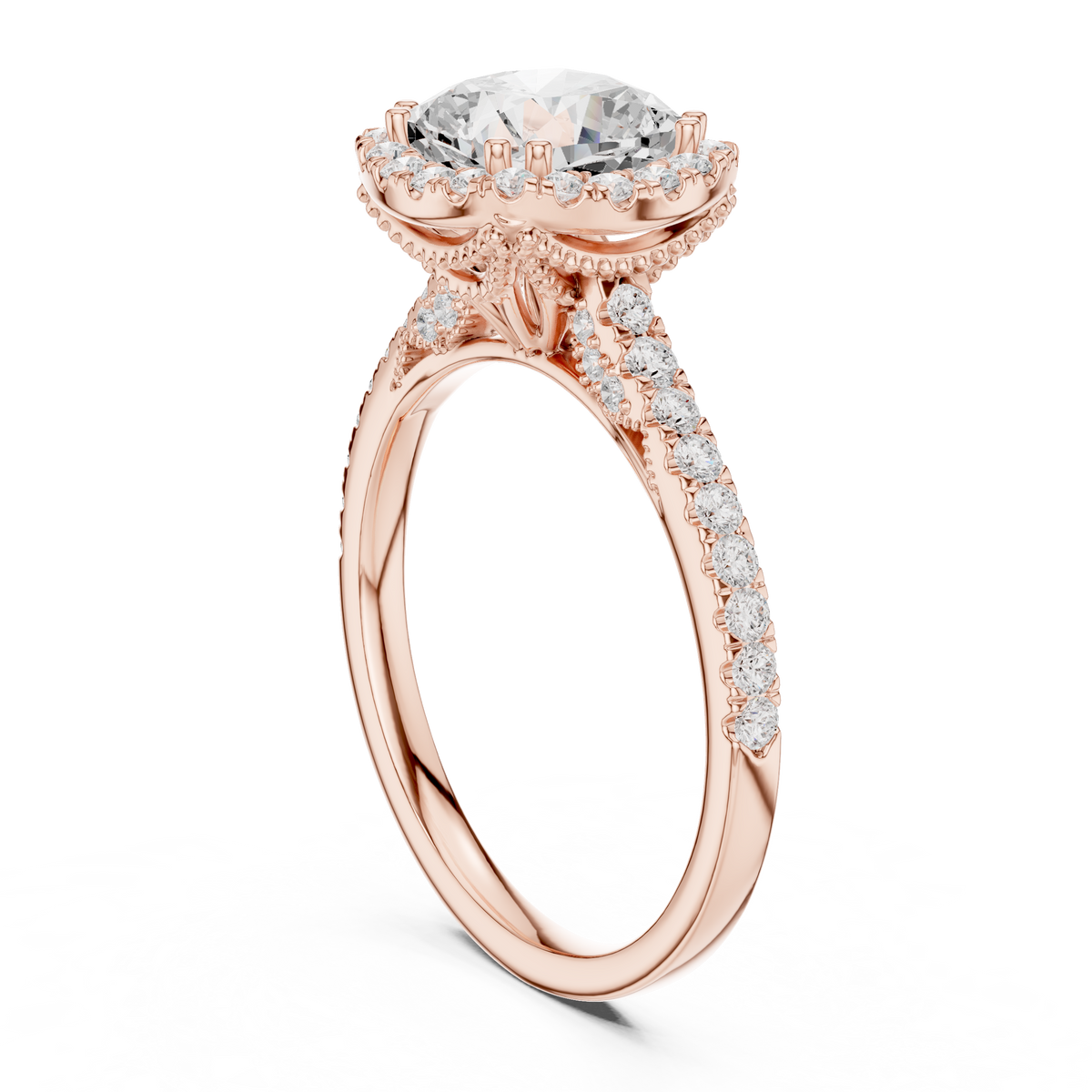 Cushion And Round Cut Brilliant Moissanite VVS1 Eternity Engagement Ring