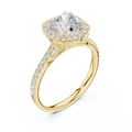 Cushion And Round Cut Brilliant Moissanite VVS1 Eternity Engagement Ring