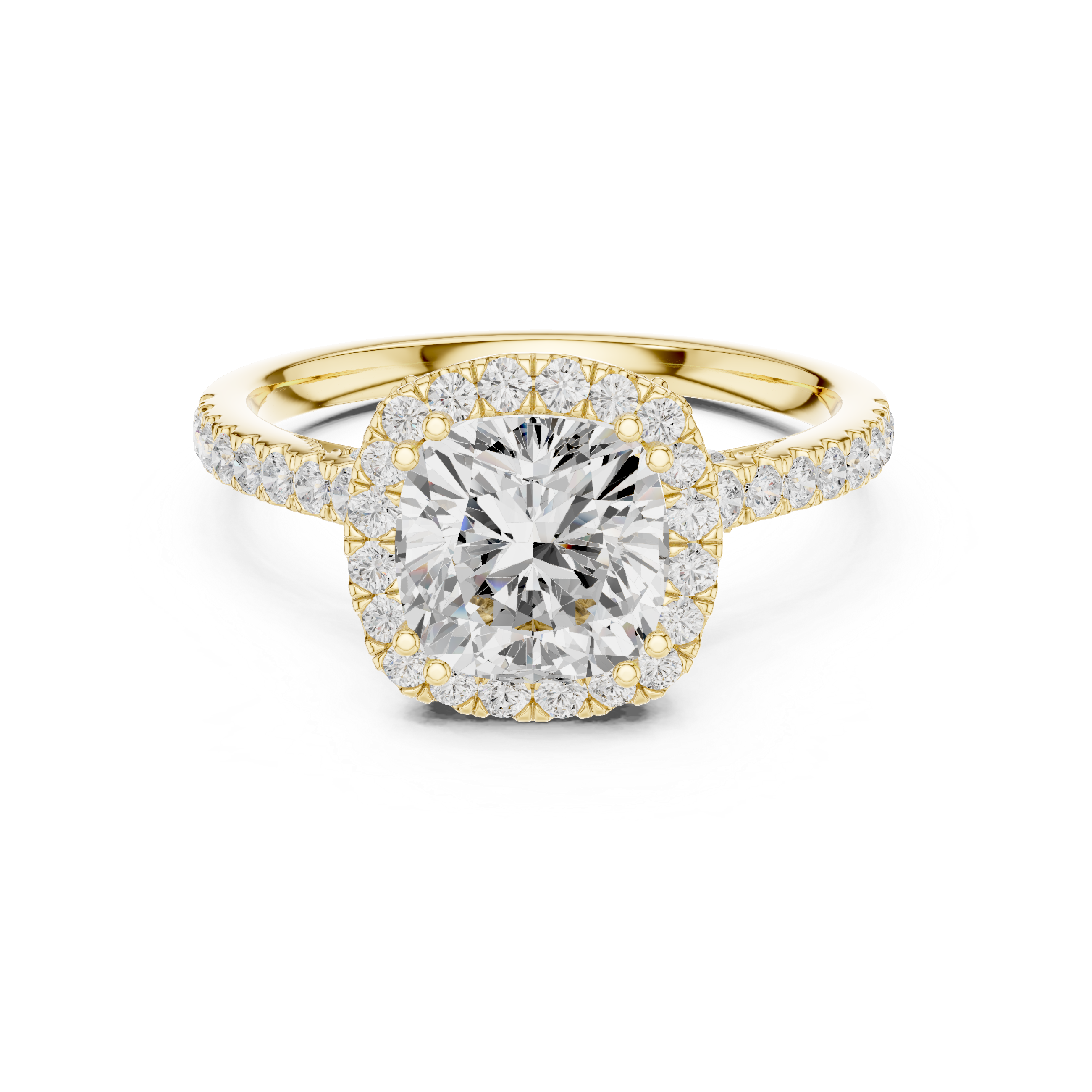 Cushion And Round Cut Brilliant Moissanite VVS1 Eternity Engagement Ring
