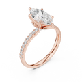 Marquise And Round Cut Brilliant Moissanite VVS1 Eternity Engagement Ring