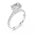 Heart And Round Cut Brilliant Moissanite VVS1 Eternity Engagement Ring
