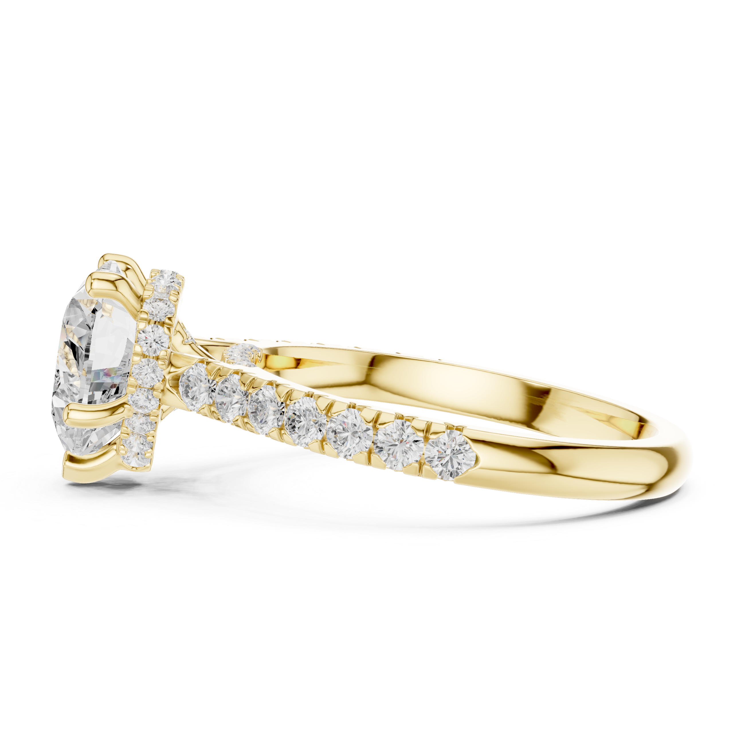 Heart And Round Cut Brilliant Moissanite VVS1 Eternity Engagement Ring