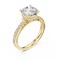Round Cut Brilliant Moissanite VVS1 Eternity Engagement Ring