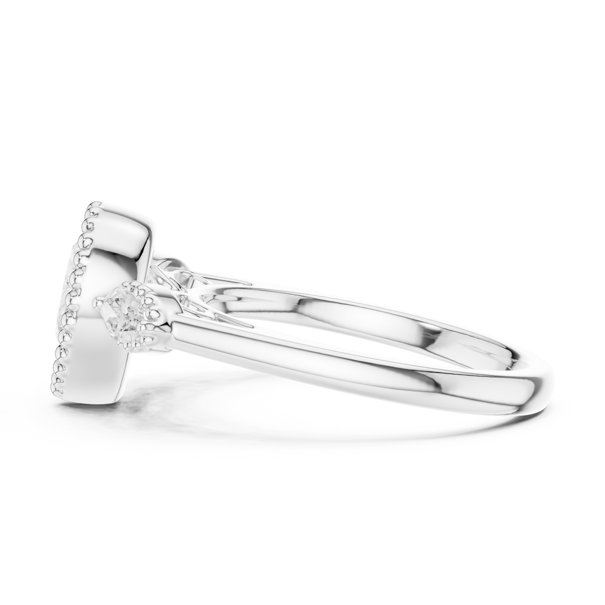 Pear And Marquise Cut Brilliant Moissanite VVS1 Eternity Engagement Ring