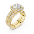 Round Cut Brilliant Moissanite VVS1 Eternity Engagement Ring