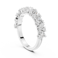 Marquise, Round And Baguette Cut Brilliant Moissanite VVS1 Eternity Band