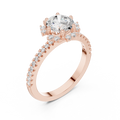 Round Cut Brilliant Moissanite VVS1 Eternity Engagement Ring