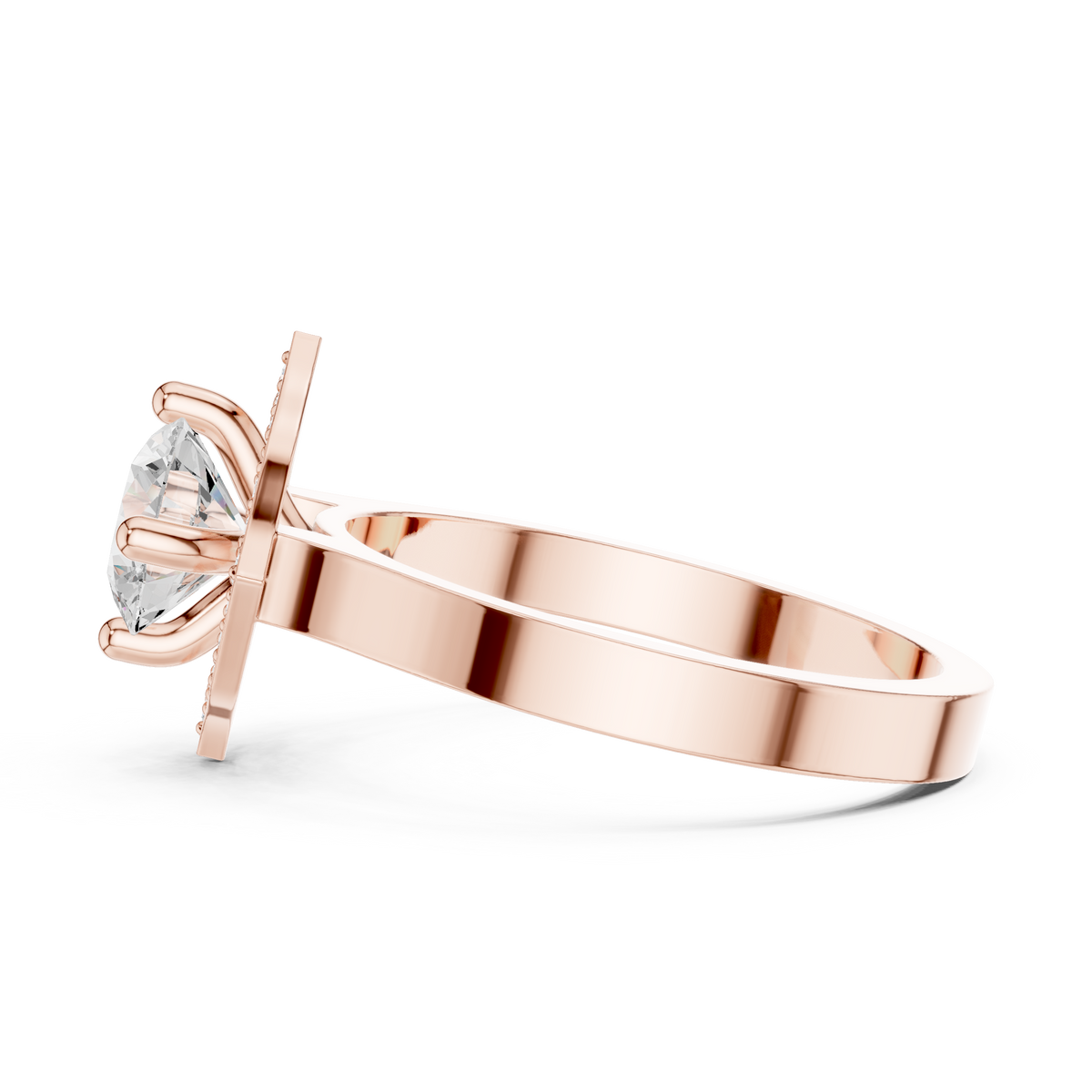Round Cut Brilliant Moissanite VVS1 Eternity Engagement Ring