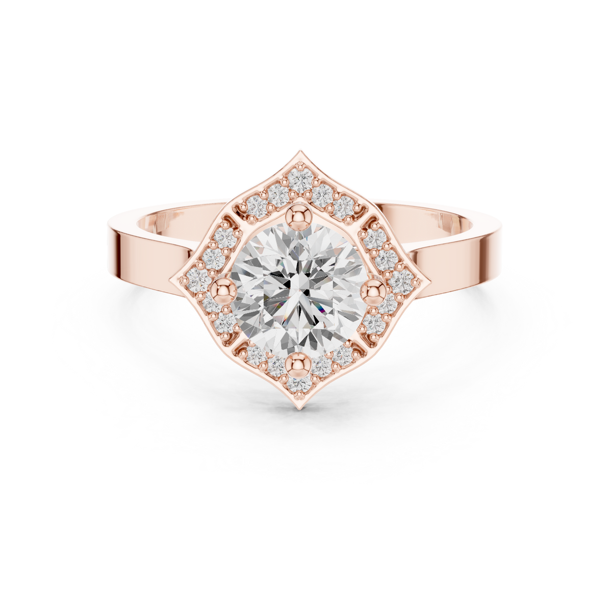 Round Cut Brilliant Moissanite VVS1 Eternity Engagement Ring