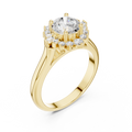 Round And Baguette Cut Brilliant Moissanite VVS1 Eternity Engagement Ring