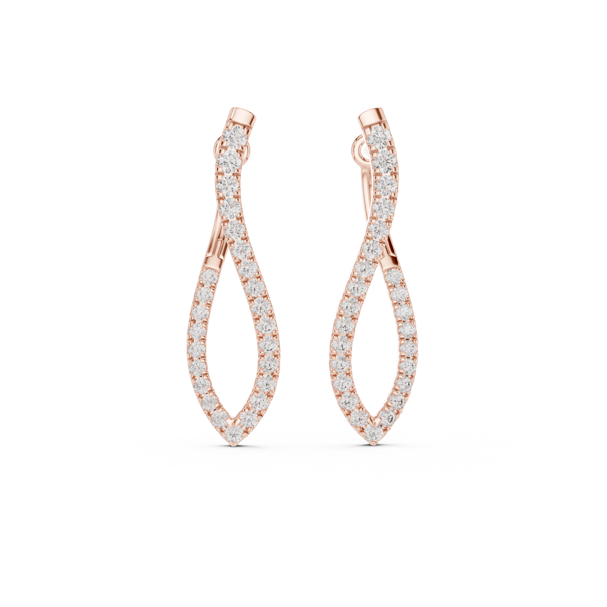 White Gold Sleek Hoop Earrings – Modern Minimal Statement Design