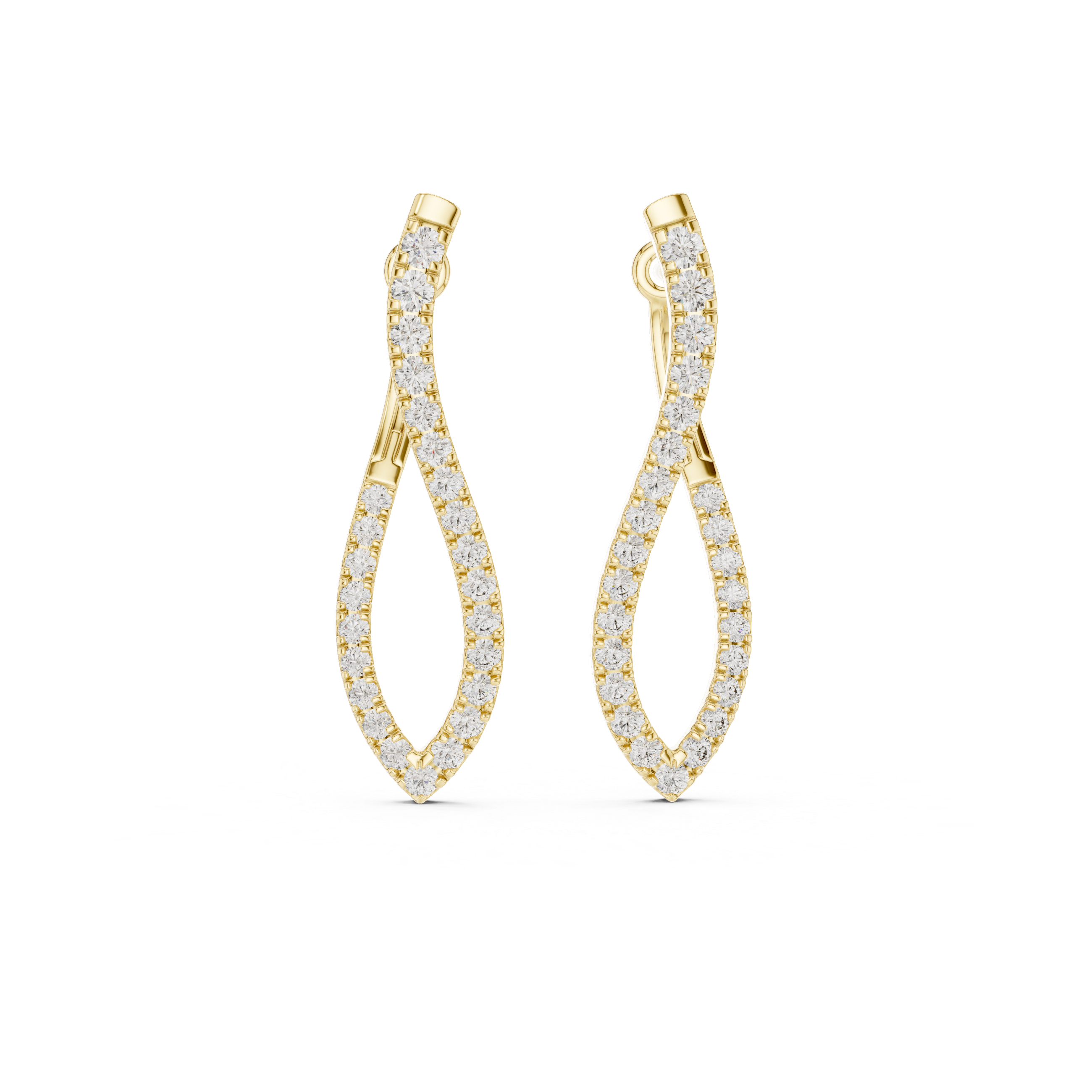 White Gold Sleek Hoop Earrings – Modern Minimal Statement Design