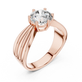 Round Cut Brilliant Moissanite VVS1 Eternity Engagement Ring