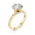 Round Cut Brilliant Moissanite VVS1 Eternity Engagement Ring