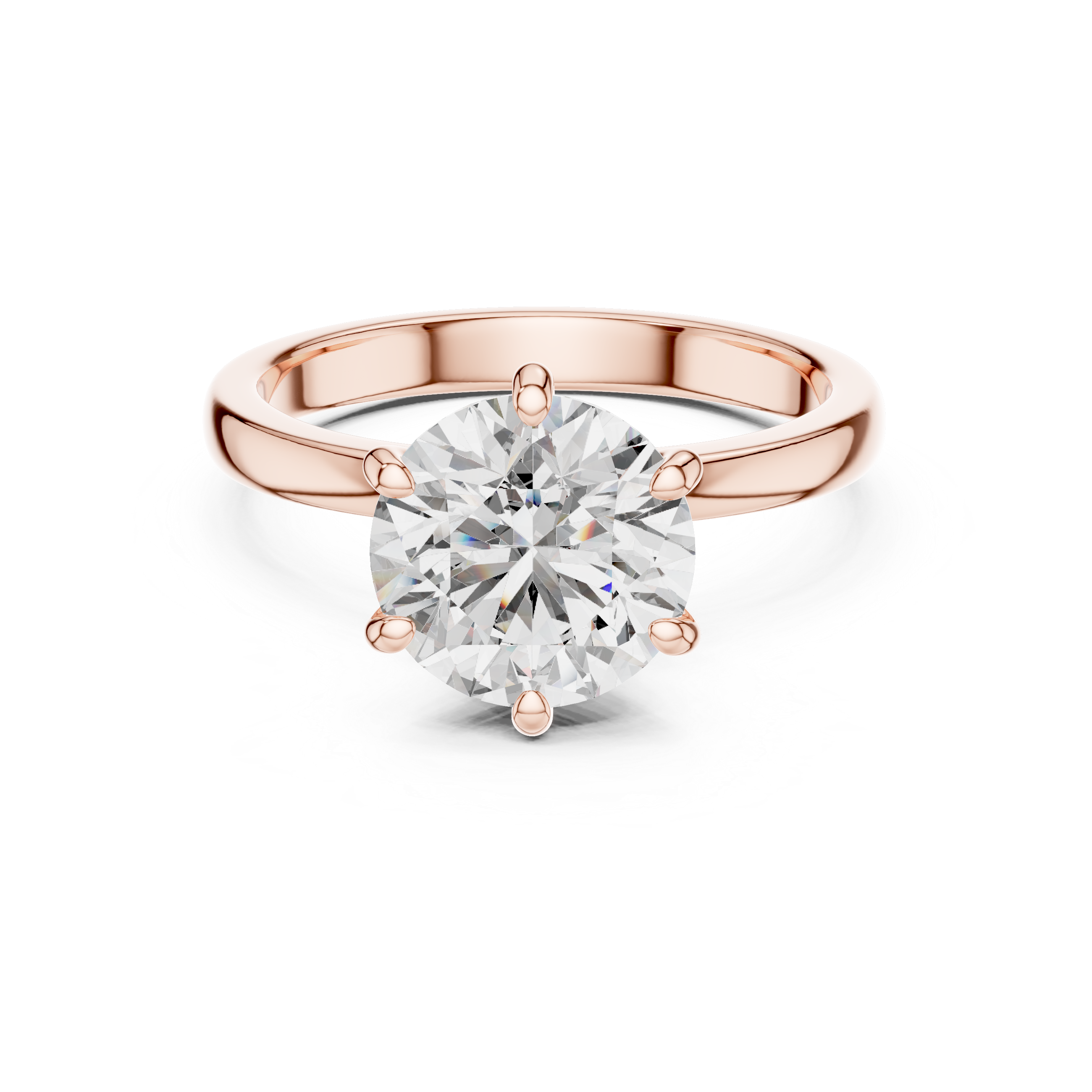 Round Cut Brilliant Moissanite VVS1 Eternity Engagement Ring
