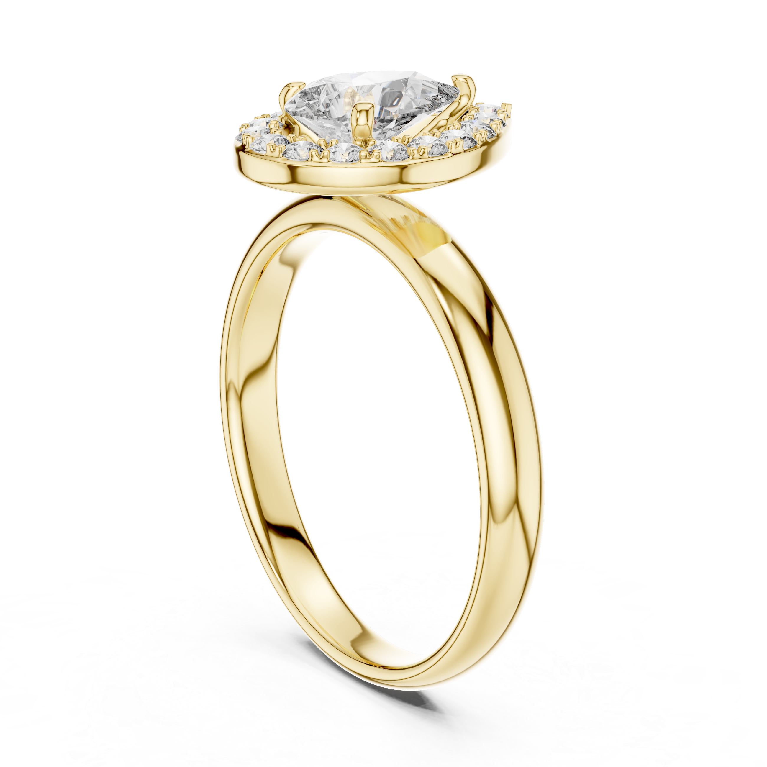 Pear And Round Cut Brilliant Moissanite VVS1 Eternity Engagement Ring