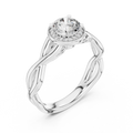 Round Cut Brilliant Moissanite VVS1 Eternity Engagement Ring