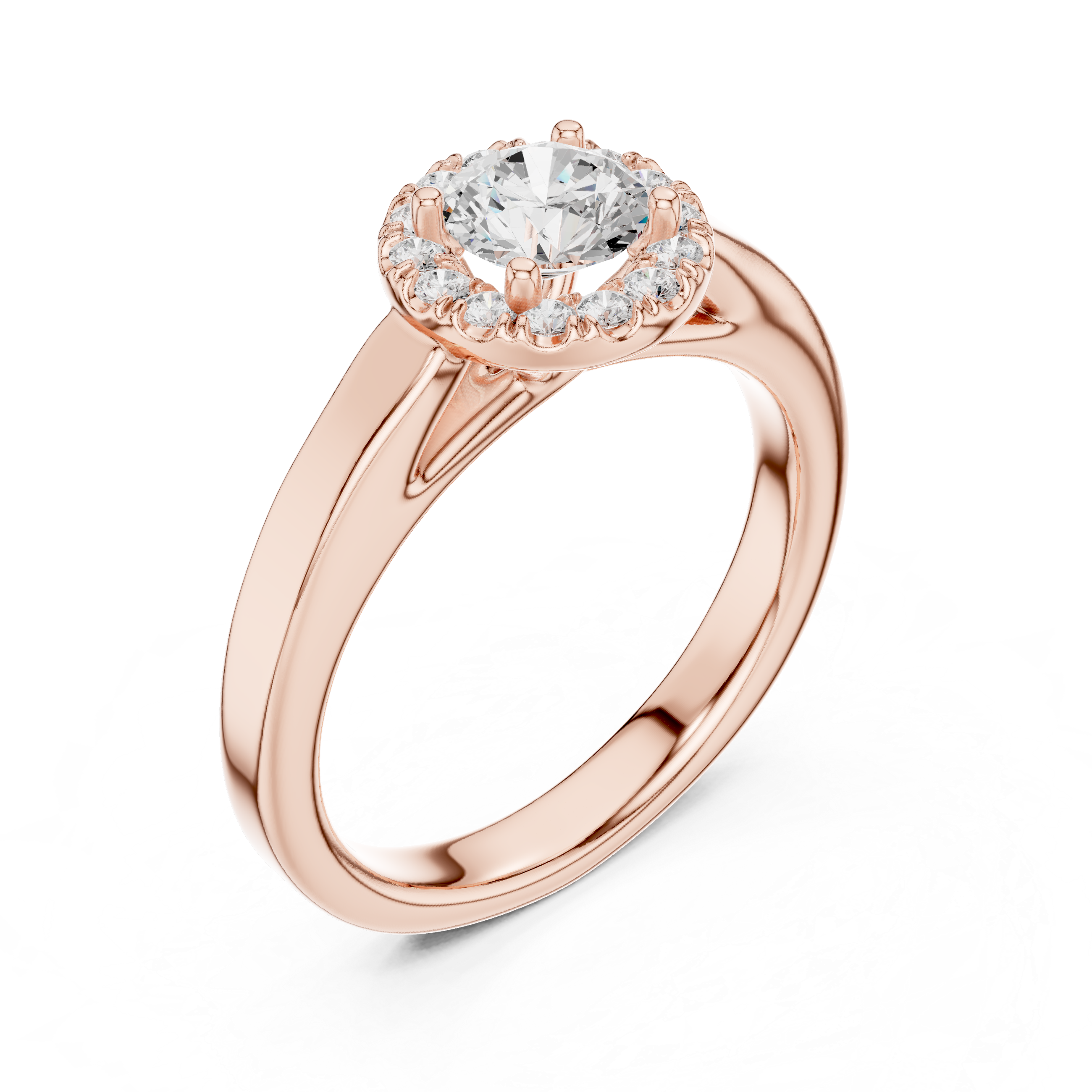 Round Cut Brilliant Moissanite VVS1 Eternity Engagement Ring