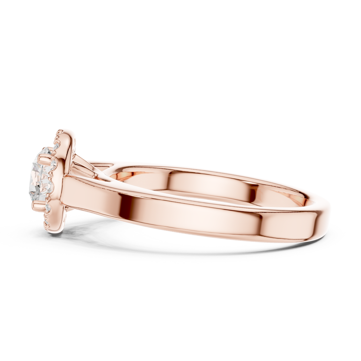 Round Cut Brilliant Moissanite VVS1 Eternity Engagement Ring