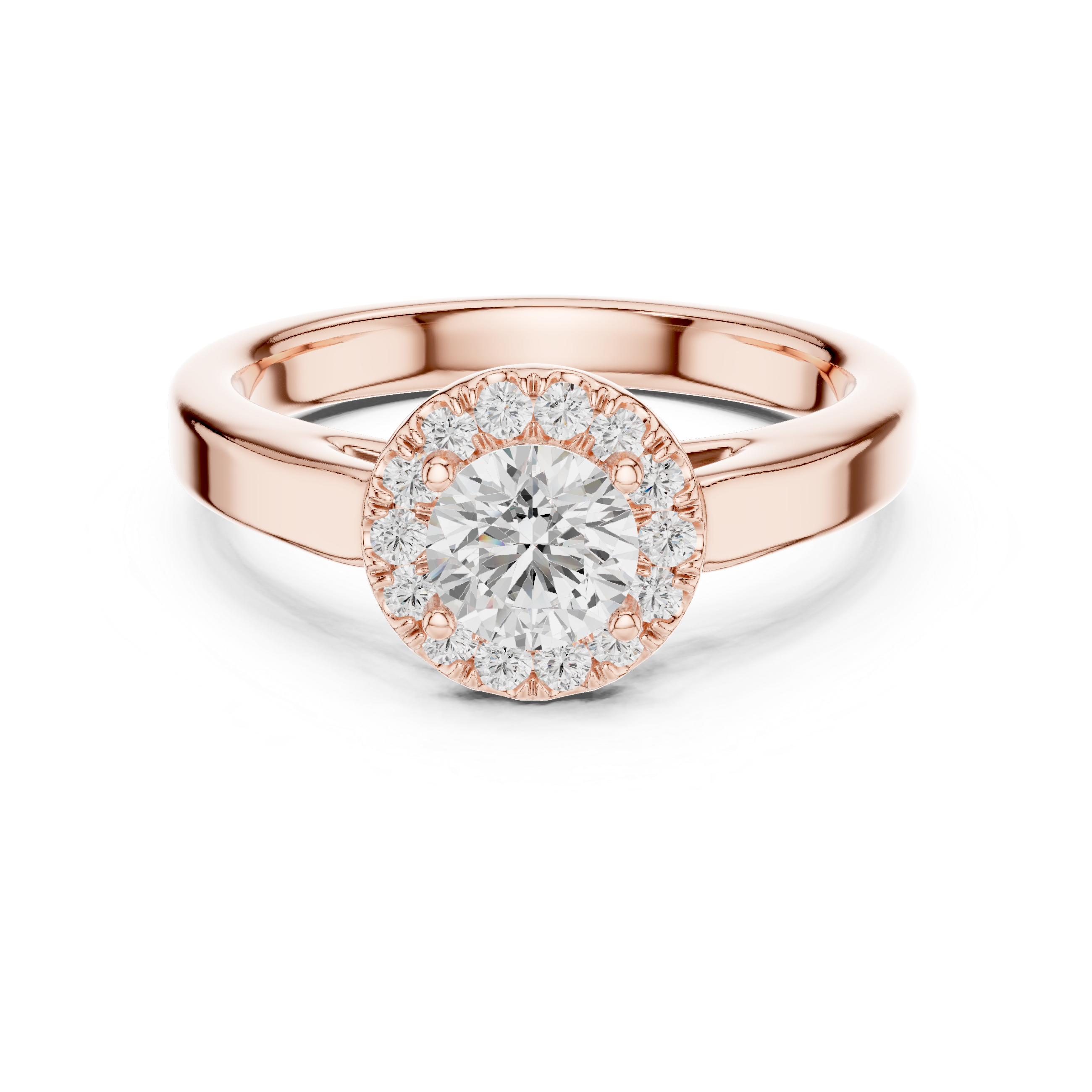 Round Cut Brilliant Moissanite VVS1 Eternity Engagement Ring