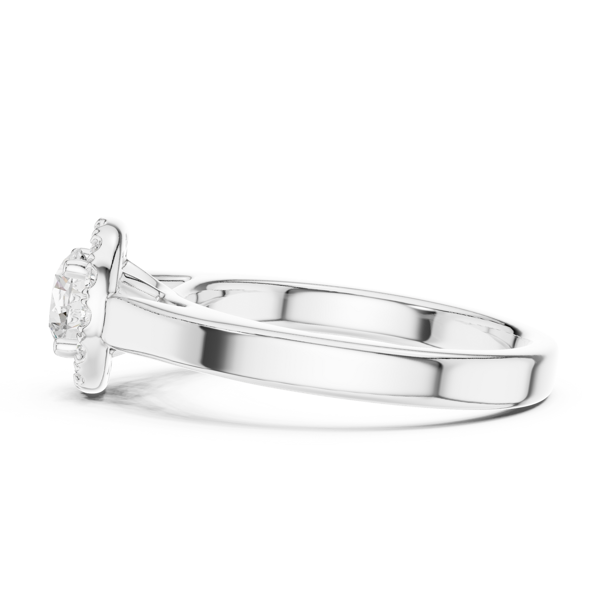 Round Cut Brilliant Moissanite VVS1 Eternity Engagement Ring