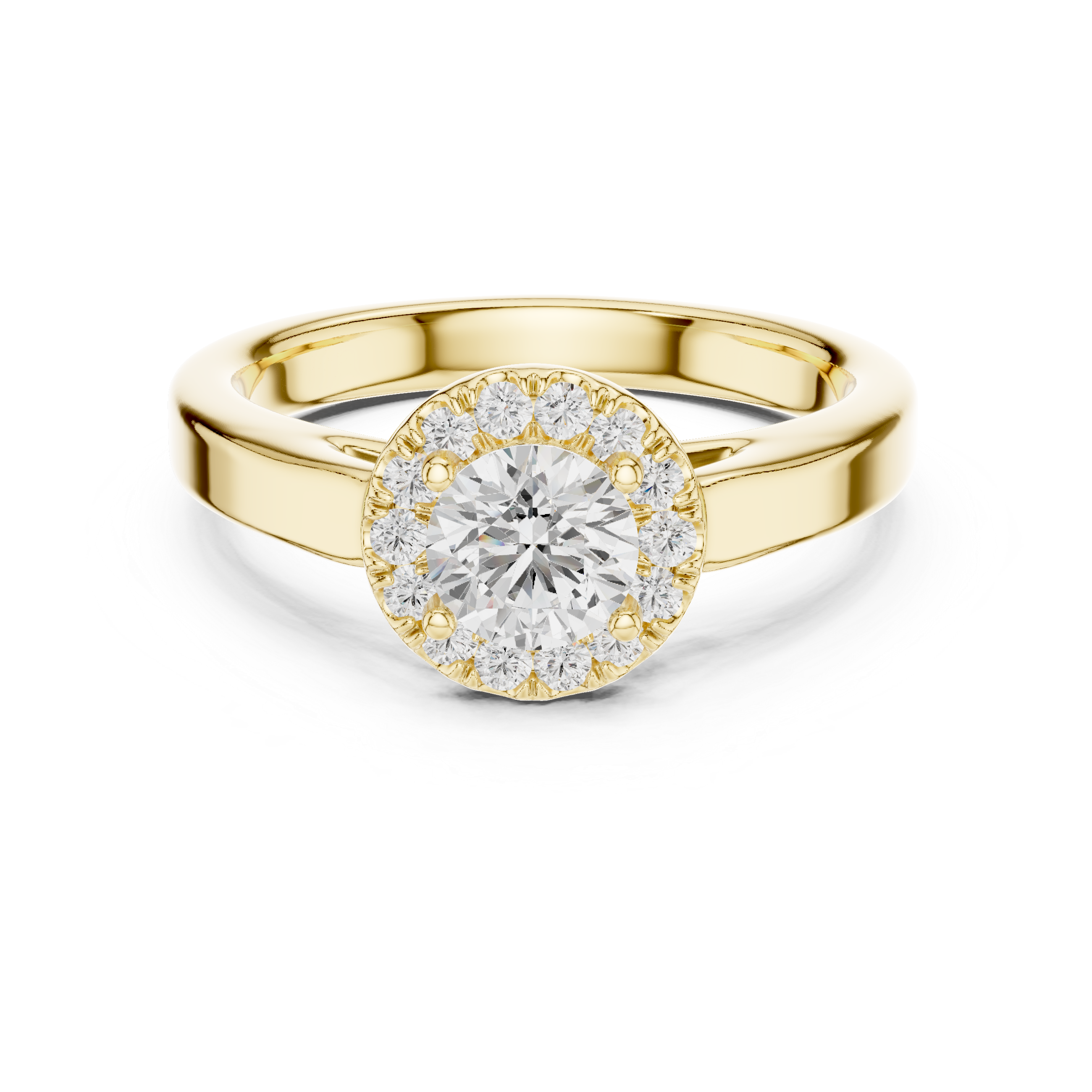 Round Cut Brilliant Moissanite VVS1 Eternity Engagement Ring
