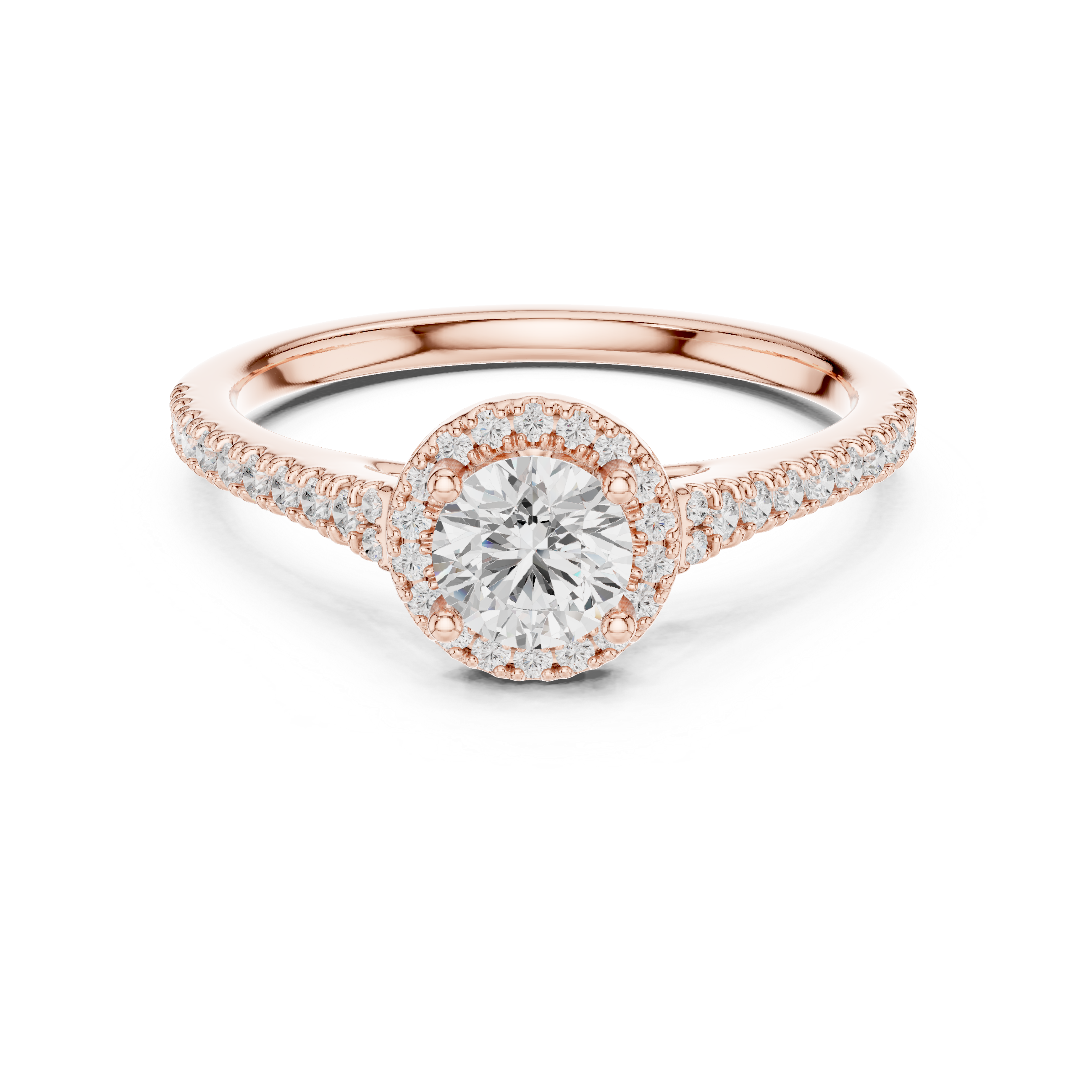 Round Cut Brilliant Moissanite VVS1 Eternity Engagement Ring