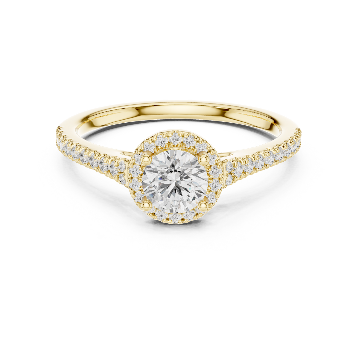 Round Cut Brilliant Moissanite VVS1 Eternity Engagement Ring