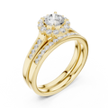 Round Cut Brilliant Moissanite VVS1 Eternity Engagement Ring