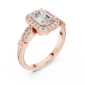 Emerald Cut Brilliant Moissanite VVS1 Eternity Engagement Ring